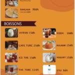 Menu Agha donner Casablanca